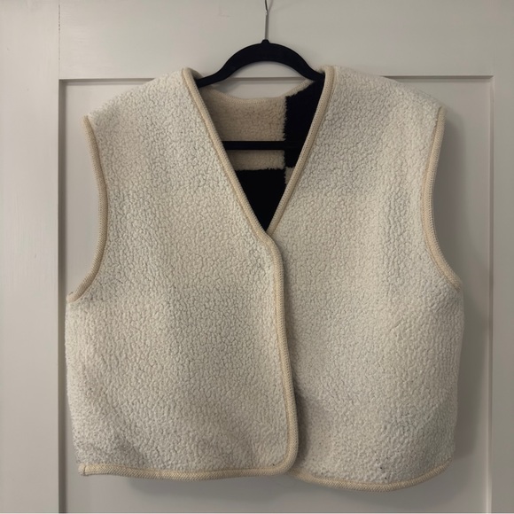 Source Unknown Black and Cream Checkered Vest - Picture 5 of 5